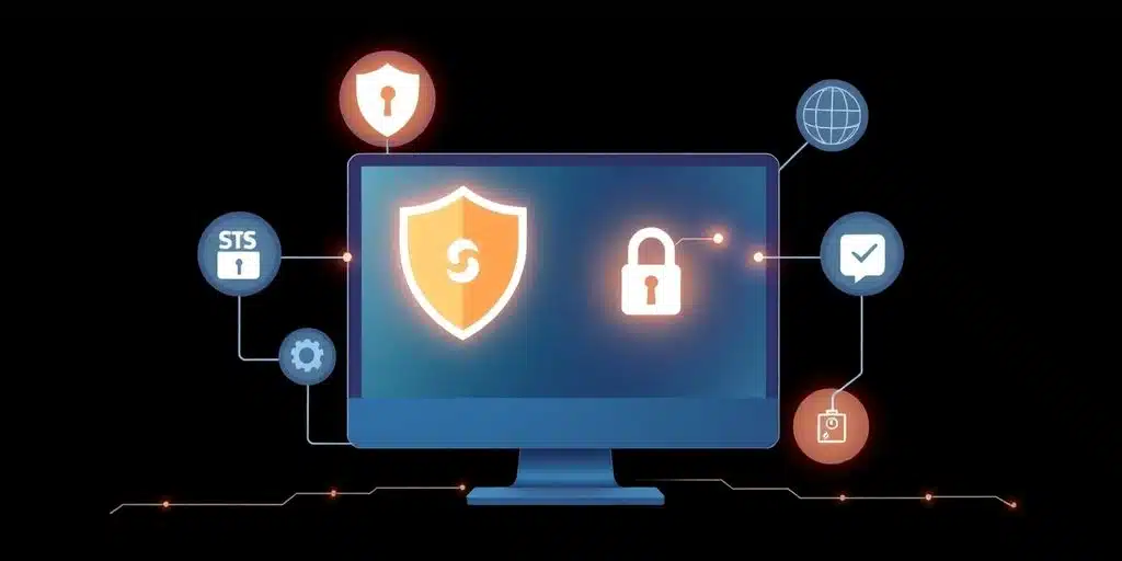 Ilustración digital de antivirus y protección cibernética.
