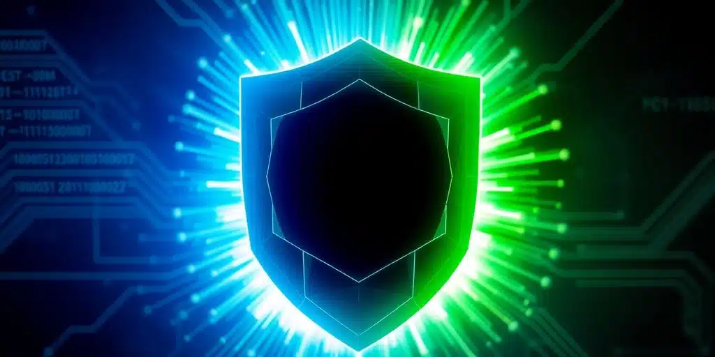 Antivirus digital seguridad escudo