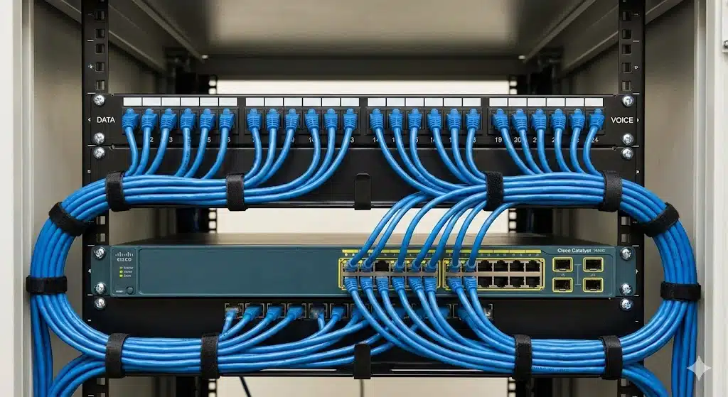 Cableado punto a punto directo al rack sin switches intermedios